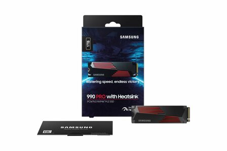 Samsung 990 PRO | 1TB NVMe SSD | M.2 | Gen4 | 7.450MB/s | Heatsink