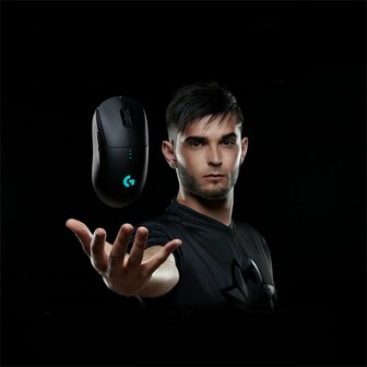Logitech G Pro | Ambidextrous Draadloze Gaming Muis | RF-Draadloos | 25.600 DPI | Zwart