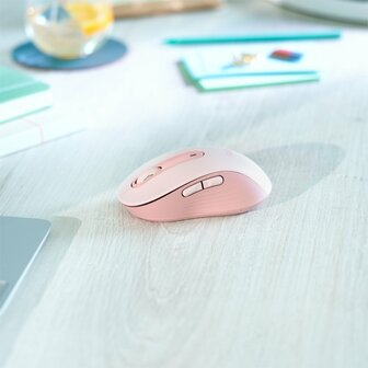 Logitech Signature M650 | Draadloze Muis | Rechtshandig | RF + Bluetooth | 2000 DPI | Roze