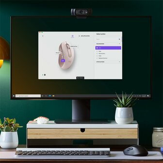 Logitech Signature M650 | Draadloze Muis | Rechtshandig | RF + Bluetooth | 2000 DPI | Roze