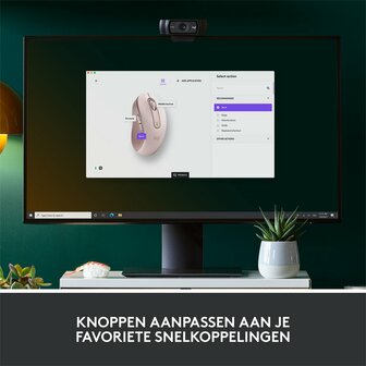 Logitech Signature M650 | Draadloze Muis | Rechtshandig | RF + Bluetooth | 2000 DPI | Roze