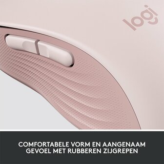 Logitech Signature M650 Draadloze Muis - Voor kleine tot middelgrote handen, 2 jaar batterijduur, stil klikken, aanpasbare zijknoppen, Bluetooth, compatibel met meerdere apparaten - Roze