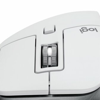 Logitech MX Master 3S | Draadloze Muis | RF-Draadloos + Bluetooth | 8000 DPI | Zilver/Wit
