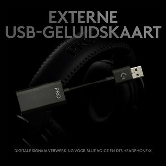 Logitech G Pro X | Bedraade Over-ear Gaming Headset | USB-A &amp; 3.5mm | Zwart