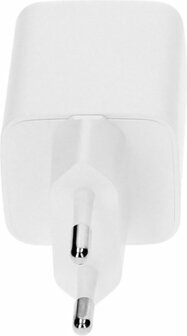 Mobiparts GaN Wall Charger | Dual USB-C Oplader 35W | Wit