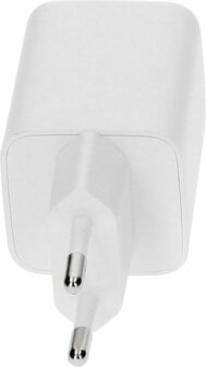 Mobiparts GaN Wall Charger | USB-C &amp; USB-A 3.0 QC 45W | Wit