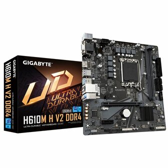 Gigabyte H610M H V2 (rev. 1.0) | Socket LGA 1700 | Intel H610 | 2xDDR4 | Micro-ATX | Moederbord