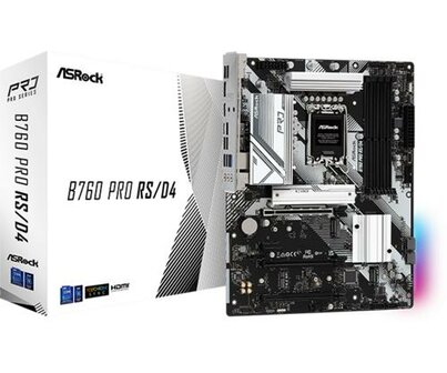 Asrock B760 Pro RS/D4 | Socket LGA 1700 | Intel B760 | 4xDDR4 | ATX | Moederbord