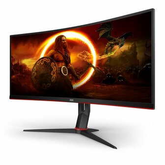 AOC G2 CU34G2X/BK computer monitor 86,4 cm (34&quot;) 3440 x 1440 Pixels Quad HD LED Zwart, Rood