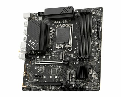MSI MB PRO B760M-A WIFI | Socket LGA 1700 | Intel B760 | 4xDDR5 | Micro-ATX | Moederbord
