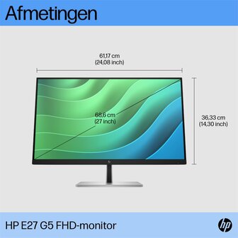 HP E27 G5 27&#039;&#039; | 1920x1080 IPS | 75Hz | USB-Hub | Ergonomisch Design | Full HD Monitor