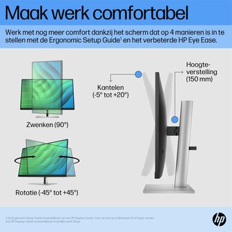 HP E27 G5 27&#039;&#039; | 1920x1080 IPS | 75Hz | USB-Hub | Ergonomisch Design | Full HD Monitor