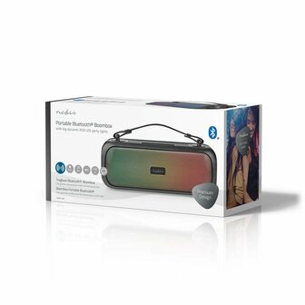 Nedis SPBB316BK | 15 Watt Portable Bluetooth Speaker