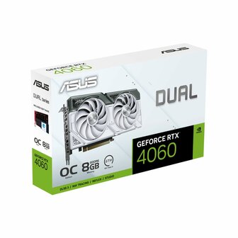ASUS Dual -RTX4060-O8G-WHITE NVIDIA GeForce RTX&shy; 4060 8 GB GDDR6