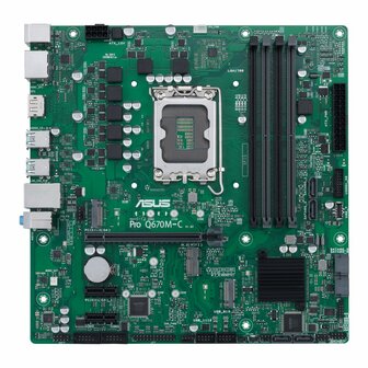 ASUS PRO Q670M-C-CSM | Socket LGA 1700 | Intel Q670 | 4xDDR5 | Micro-ATX | Moederbord