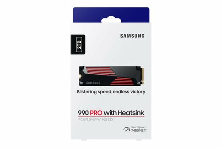 Samsung 990 PRO | 2TB NVMe SSD | M.2 | Gen4 | 7.450MB/s | Heatsink