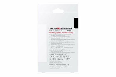 Samsung 990 PRO | 2TB NVMe SSD | M.2 | Gen4 | 7.450MB/s | Heatsink