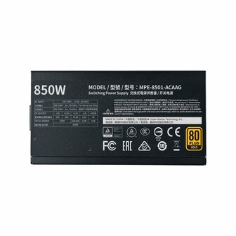 Cooler Master MWE Gold 850 - V2 Full Modular power supply unit 850 W 24-pin ATX ATX Zwart