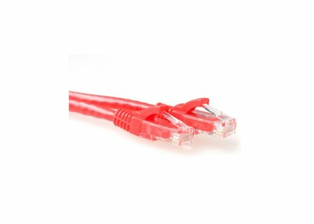 ACT UTP Cat 6A Patchkabel | 0,25 m | Snagless | RJ45 | Rood