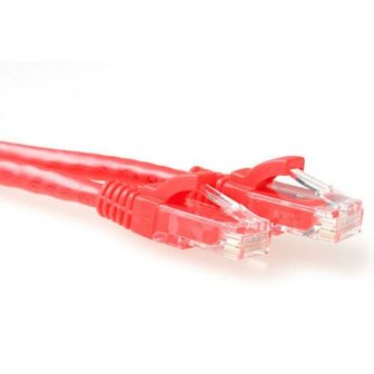 ACT UTP Cat 6A Patchkabel | 0,25 m | Snagless | RJ45 | Rood
