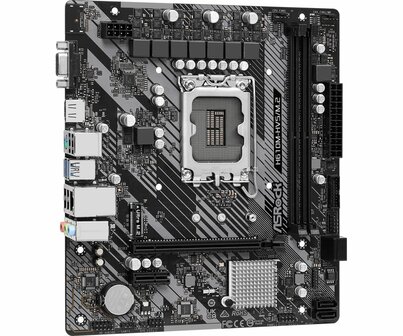 Asrock H610M-HVS/M.2 R2.0 | Socket LGA 1700 | Intel H610 | 4xDDR4 | Micro-ATX | Moederbord