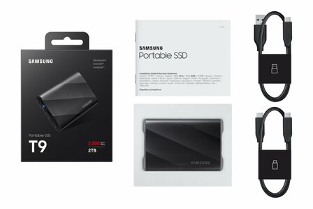 Samsung T9 2TB Portable SSD - 2.000MB/s Zwart