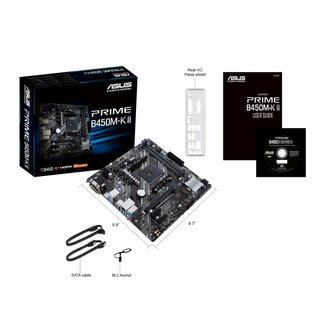 ASUS Prime B450M-K II AMD | Socket AM4 | AMD B450 | 2xDDR4 | Micro-ATX | Moederbord