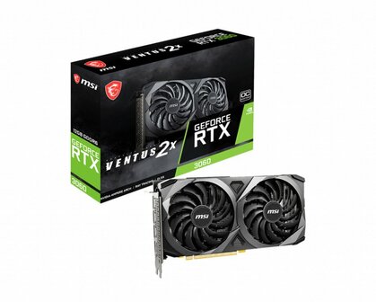 MSI GeForce RTX 3060 VENTUS 2X OC | 12GB GDDR6 VRAM | Videokaart | GPU | Nvidia