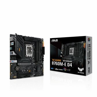ASUS TUF GAMING B760M-E D4 | Socket LGA 1700 | Intel B760 | 4xDDR4 | Micro-ATX | Moederbord