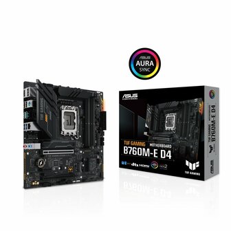 ASUS TUF GAMING B760M-E D4 | Socket LGA 1700 | Intel B760 | 4xDDR4 | Micro-ATX | Moederbord