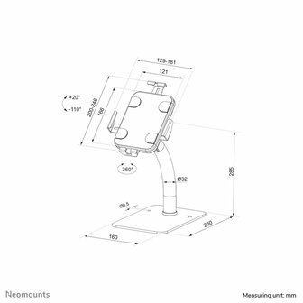 Neomounts Tablethouder | Tafelblad