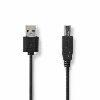 Nedis CCGT60100BK20 | USB 2.0 | USB-A naar USB-B | 2m | Zwart