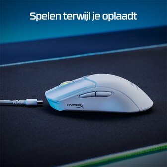 HyperX Pulsefire Haste 2 | Draadloze Gaming Muis | Rechtshandig | RF + Bluetooth | 26000 DPI | Zwart