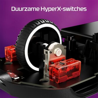 HyperX Pulsefire Haste 2 | Draadloze Gaming Muis | Rechtshandig | RF + Bluetooth | 26000 DPI | Zwart