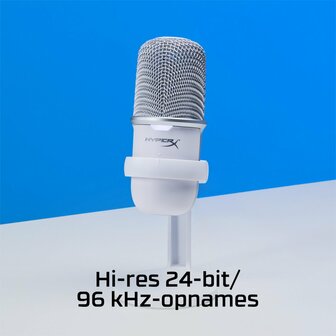 HyperX SoloCast - USB Microphone (White) Wit Microfoon voor spelcomputers