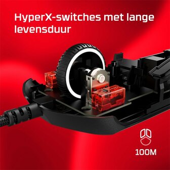 HyperX Pulsefire Haste 2 | Bedrade Gaming Muis | USB-A | 26.000 DPI | Zwart