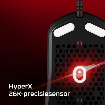 HyperX Pulsefire Haste 2 | Bedrade Gaming Muis | USB-A | 26.000 DPI | Zwart