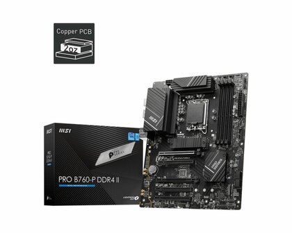MSI PRO B760-P DDR4 II | Socket LGA 1700 | Intel B760 | 4xDDR4 | ATX | Moederbord