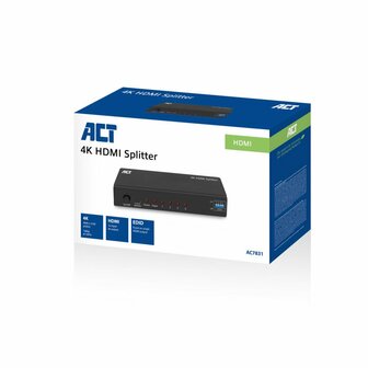 ACT AC7831 HDMI Splitter &ndash; 1 In, 4 Out
