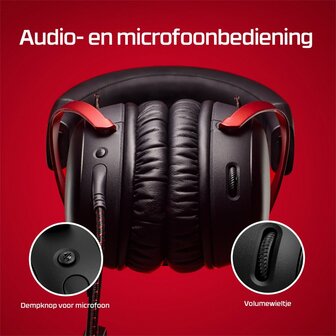 HyperX Cloud III | Bedraade Over-ear Gaming Headset | 3.5mm + USB-A + USB-C | Zwart/Rood