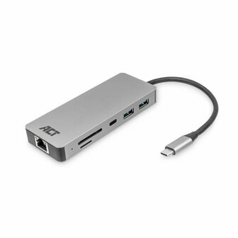 ACT AC7072 USB-C Hub 3.0 | 2x USB-A &amp; 2x USB-C Poorten | 5 Gbps | Aluminium Behuizing | 12 cm Kabel