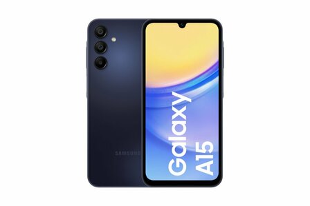 Samsung Galaxy A15 16,5 cm (6.5&quot;) Hybride Dual SIM Android 14 4G USB Type-C 4 GB 128 GB 5000 mAh Zwart, Blauw