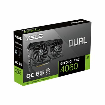 ASUS Dual GeForce RTX 4060 EVO OC Edition | 8GB GDDR6 VRAM | Videokaart | GPU | Nvidia