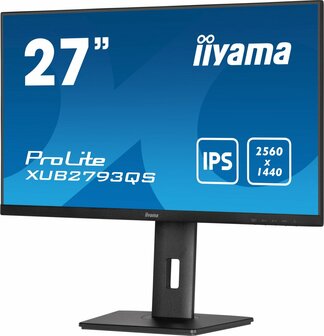 iiyama ProLite XUB2793QS-B1 computer monitor 68,6 cm (27&quot;) 2560 x 1440 Pixels Wide Quad HD LED Zwart