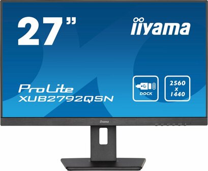 iiyama ProLite computer monitor 68,6 cm (27&quot;) 2560 x 1440 Pixels Wide Quad HD LED Zwart