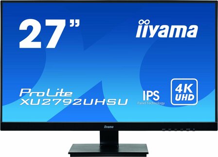 iiyama ProLite XU2792UHSU-B1 LED display 68,6 cm (27&quot;) 3840 x 2160 Pixels 4K Ultra HD Zwart