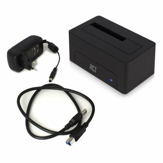 ACT AC1500 basisstation voor opslagstations USB 3.2 Gen 1 (3.1 Gen 1) Type-A Zwart