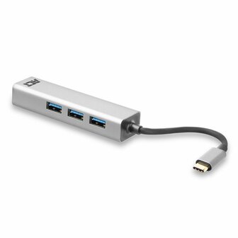 ACT AC7055 | 3-Poorts USB-C 3.2 (USB 3.0) Hub | Gigabit Ethernet Poort