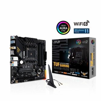 ASUS TUF GAMING B550M-PLUS WIFI II | Socket AM4 | AMD B550 | 4xDDR4 | Micro-ATX | Moederbord