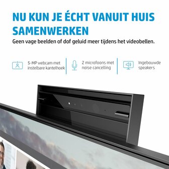 HP E24m G4 23,8&quot; | 1920x1080 FHD IPS | 5ms | 99% sRGB | USB-C met 65W Power Delivery | 5MP Pop-up Webcam | Stereo Speakers | Microfoon | Monitor